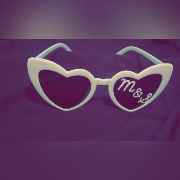 M&S White framed Heart shaped Sunglasses - Picture 2 of 3
